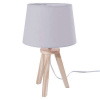 Detská stolová lampa šedá, drevo + polyester, 18x31x18, tienidlo d18x14 (127252B lap 3 feet wood gray, gray)