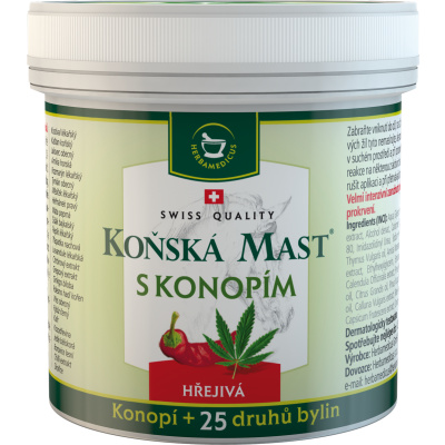 Herbamedicus Konská masť s kanabisom hrejivá 250ml