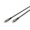 DIGITUS Připojovací kabel USB 4, TypC na TypeC, PP opletení AL-Housing 8K@60Hz, PD3.0, 40Gbits/s, 1m, bl DB-300443-010-S