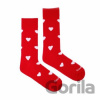 Fusakle vzorované ponožky Láska Červené