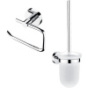 Nimco Sada-set k WC nerezový – sklo bez vrtání Unix chrom UN-set-94WN-26