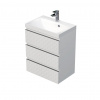Swiss aqua technologies Koupelnová skříňka s umyvadlem SAT Cube Way 60x71x40 cm bílá mat CUBE3D603ZB