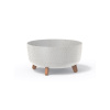 PROSPERPLAST Kvetináč GRACIA LOW ECO WOOD 38cm biely
