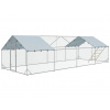 PAWHUT D51-436V03SR výbeh pre hydinu s bidlom, 3x8x1,95m