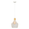 Tempo Kondela Visiaca lampa, biela/prírodná, KOLEN Biela kov 24.5 cm x 133.5 cm x 24.5 cm