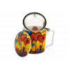 Porcelánový hrnček so sitkom a krytom Srdcia 450 ml