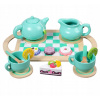 Veľký drevený kávový čajový set, cukrárenský podnos (W056)