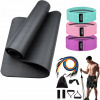 Aqua-Sport Cvičenie MAT 183 cm x 61 cm odtiene šedej + 2 ďalšie výrobky (Cvičenie MAT 5XGUMY 3XGUM Odolnosť)