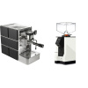 Stone Espresso Mine Black + Eureka Mignon Perfetto, BL white