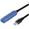 LogiLink USB kábel USB 3.2 Gen1 USB-A zásuvka, USB-A zástrčka 10.00 m čierna, modrá Aktívne so zosilnením signálu UA0177; UA0177