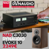 STEREOSET DYNAUDIO EVOKE 10 + NAD C3030 Farba: voliteľná. (Ideálne zladená stereo zostava za výnimočnú cenu.)