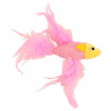 Hračka HUHUBAMBOO ryba s perím ružová
