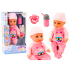 LEAN TOYS Bábika v ružovom pyžamku, cikajúca – zvukové efekty
