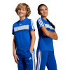 Detské bavlnené tričko adidas vzorovaná, JC7470 modrá 140