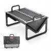 Skladací turistický gril – hrubá oceľ 3mm ohnisko 39x25cm - kufor