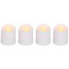 Sviečka MagicHome Vianoce, LED, sada 4 ks, jednoduché svietenie, 3,8x5 cm, pohyblivý plameň