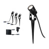Štartovacia sada Paulmann Plug & Shine - 3x LED vonkajšie bodové svietidlo IP65 3W 150lm 3000K čierne + 1x trafo + 1x prepojovací kábel 0,5m 24V