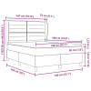 vidaXL Box pružinová posteľ s matracom krémový 140x190 cm tkanina - Cream - 265979-282643