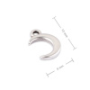 Manumi prívesok polmesiac 12x8mm postriebrený - 1 ks
