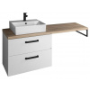 AQUALINE - VEGA Nábytková zostava do kúpeľne, šírka 145 cm, biela/dub platina VG073-02
