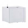 STEFANPLAST Samozavlažovací kvetináč NATURAL DELUXE 43x43x33cm biela