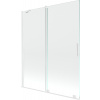 Mexen Velar 2-krídla vaňová zástena posuvná 140 x 150 cm, transparentná, biela - 896-140-000-01-20