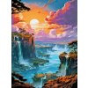 NORIMPEX Diamantové malování Kouzelné vodopády 40x30cm