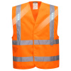 Portwest L470 VEGA Reflexná vesta s LED sveltom L/XL, Fluorescenčno oranžová