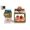 Teddies Kaviareň plast kávovar + zákusky s vitrínou v krabici 35x26x17cm