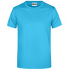 James & Nicholson Tričko JN 797, krátký rukáv, pánské COT02079744014-turquoise Tyrkysová 4XL
