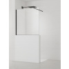 Swiss aqua technologies Sprchová zástěna SAT Walk-in 120x100 cm na sníženou příčku černá SATBWIS120PRC