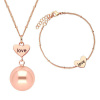 Bola Tehotenská rolnička s náramkom Heart and Love in rose gold