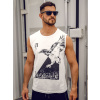 Biele pánske tank top tričko s potlačou Bolf 14821A
