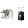 Rocket Espresso Appartamento, white, walnut + Eureka Mignon Turbo, CR black