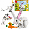 LEGO Creator 399331 Stavebné kocky Lego 3 v 1 Vták Králik Zajac Hračka Tuleň Zajačik Biely (LEGO CREATOR 3v1 kocky z kociek 3v1 Veľkonočný zajačik BIELY KRÁLIK TULEŇ)