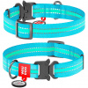 WAUDOG obojok nylonový Glow modrý Fastex QR (25-35cm/1,5cm)