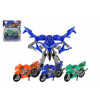 Teddies Transformer motorka/robot plast 15cm 3 barvy 1 kus na kartě