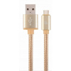Gembird CCB-mUSB2B-AMCM-6-G Opletaný USB-C - USB 2.0, M/M, 1,8m, zlatý