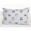 Dreamy Linens Obliečky bavlnené šedé Pandy do postieľky