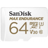 SanDisk MicroSDHC karta 64GB MAX Endurance + adaptér, 30,000 hodin SDSQQVR-064G-GN6IA