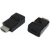Gembird red. HDMI na VGA, M/F, černá A-HDMI-VGA-001