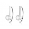 For Silver Geometrické náušnice s Shell Perlou - Striebro 925