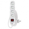 EMOS Predlžovací kábel 3 m / 4 zásuvky / s vypínačom / biely / PVC / 1 mm2 P1413