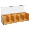 5five Simply Smart Drevený organizér na čaj Modern, 36x11x9,5 cm