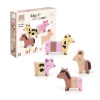 Vilac Drevené magnetické puzzle Zábavné zvieratká na farme
