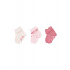 STERNTALER STERNTALER Ponožky krátke bavlna GOTS 3ks v balení ružová dievča veľ. 14 0-4m