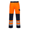 PORTWEST MODAFLAME RIS MV36 / Nehorľavé reflexné nohavice, antistatické - HV oranžová/námorná modrá S