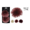 Vianočná dekorácia - Pompon na klipe 10 cm, mix sada 2 ks
