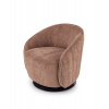 Halmar BASILIO relaxačné otočné kreslo, hnedé