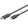PremiumCord Kabel USB 3.1 konektor C/male - USB 2.0 Micro-B/male, černý, 0,6m ku31cb06bk